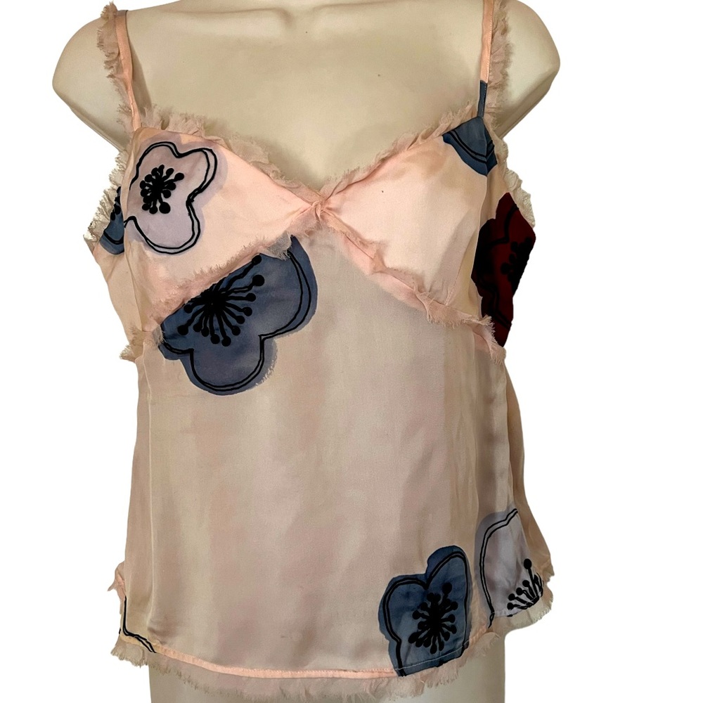 Tocca. Embroidered Silk Cami